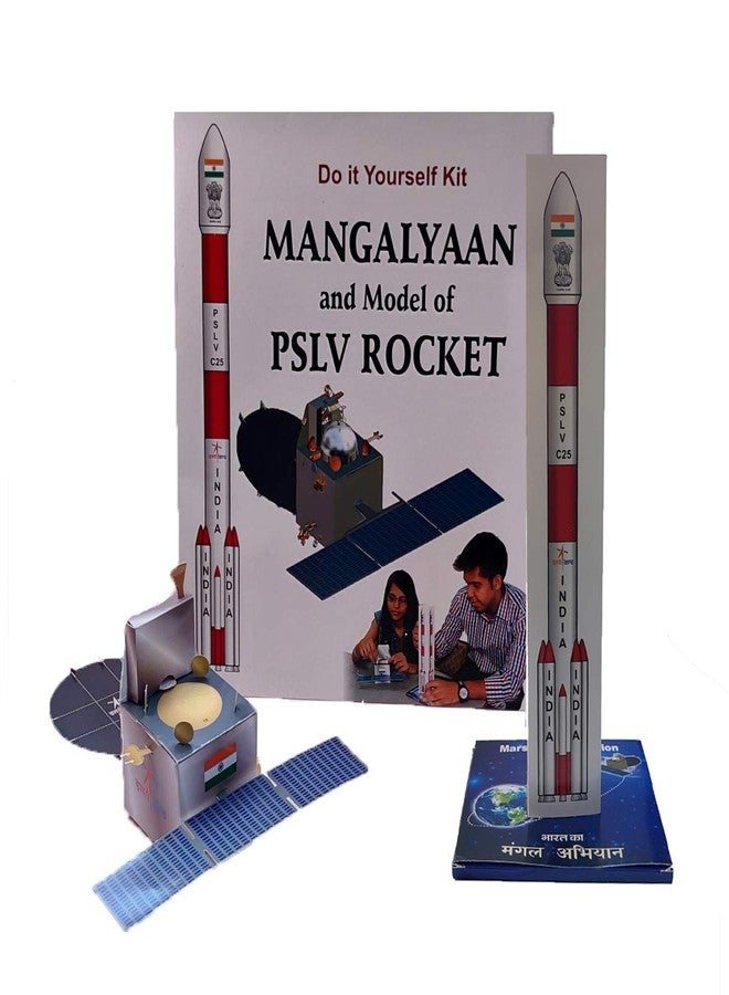 SquareDrop Combo Set of GSLV MK II - Geosynchronous Satellite Launch Vehicle & Mangalyaan & PSLV Rocket - Space Shuttle - Toy Rocket - Astronomy - Rocket Model - Do It Yourself Activity Kit - Image 2